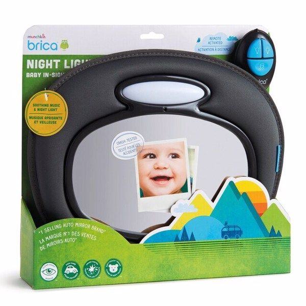 Espejo XL de auto para Bebé con Luz LED Diono  Mini Nuts - MiniNuts  expertos en coches y sillas de auto para bebé
